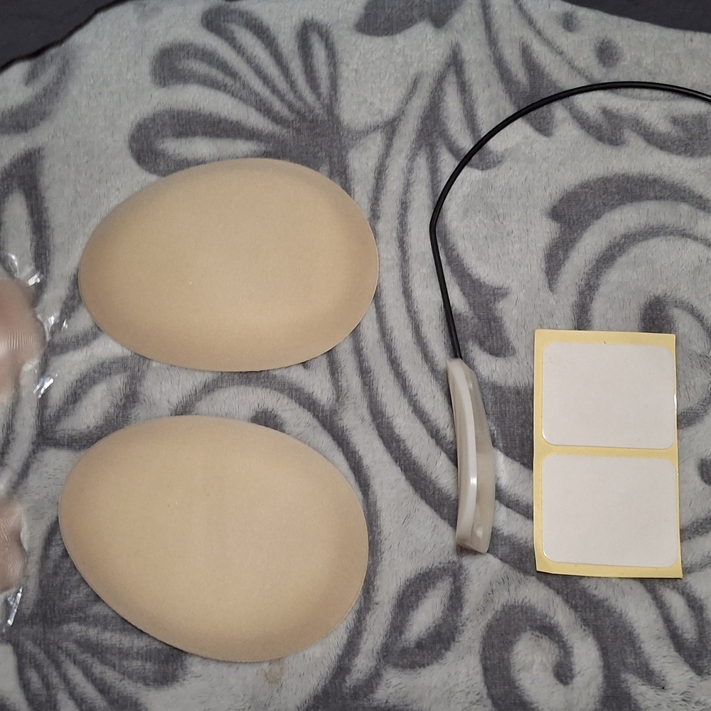 Beige Bra Inserts with Accessories